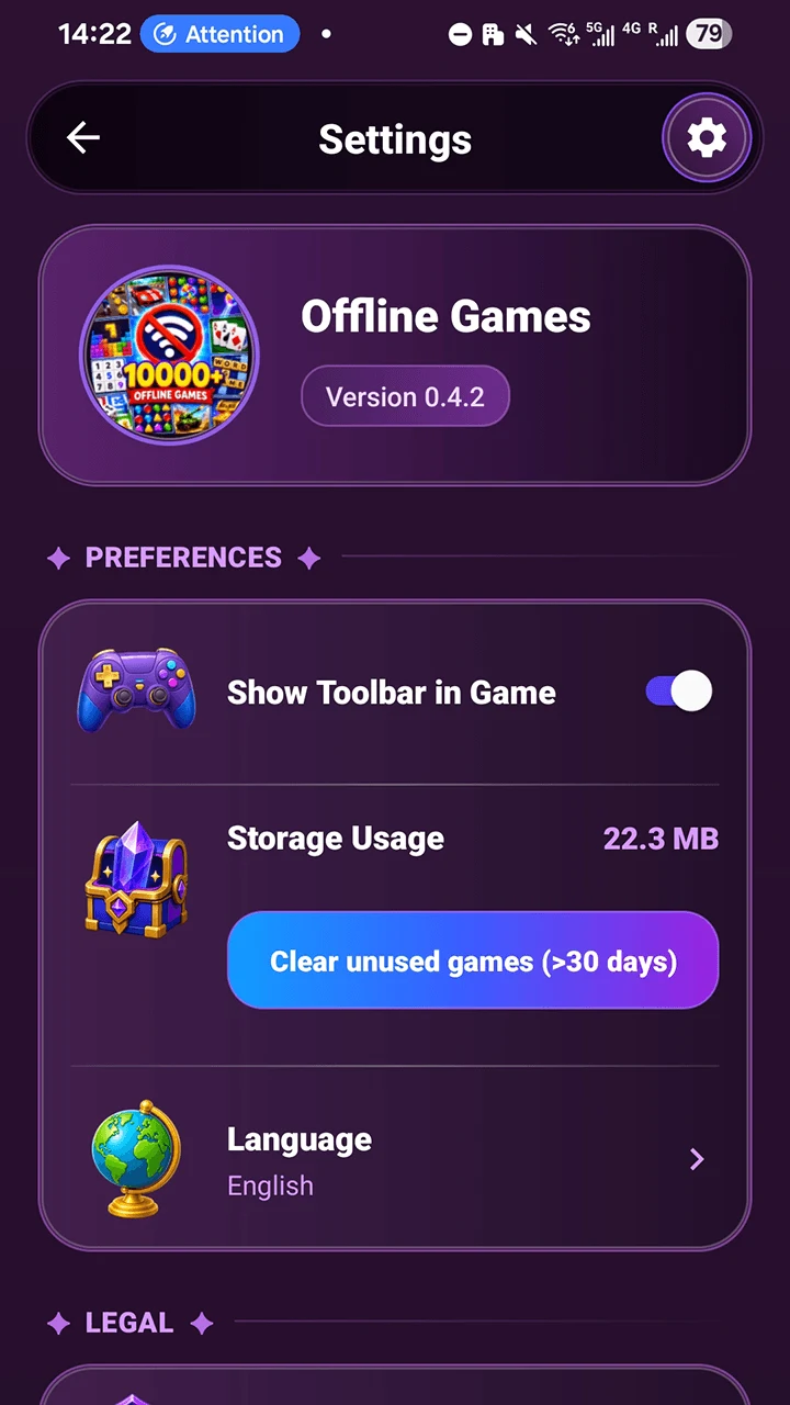 Offline Games no wifi screenshot